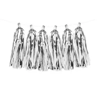 Girlanda strapce strieborné - 150 cm
