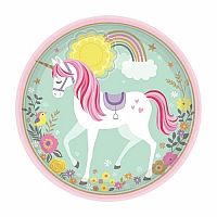 Papierové taniere Jednorožec - Magic 23 cm - 8 ks