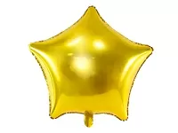 Fóliový balónik hviezda zlatá 48 cm - balené