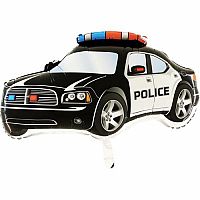 Fóliový balónik Policajné auto čierne 80 cm