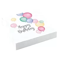 Papierové párty obrúsky Pastel Balloons Happy Birthday 20 ks