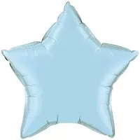 Fóliový balónik hviezda pastel modrá 45 cm - Nebalený