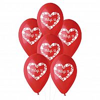 Latexové balóniky Milujem ťa SK 30 cm - 6 ks
