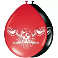 Latexové balóniky Red Pirate 8 ks