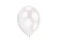 Dekoračné LED svietiace balóniky - biele 28 cm - 5 ks