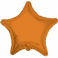 Fóliový balónik hviezda oranžová 46 cm - Nebalený