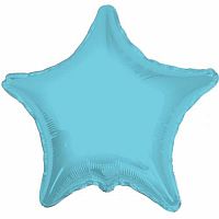 Fóliový balónik hviezda svetlo modrá 45 cm - Nebalený