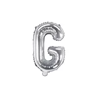 Fóliové písmeno G strieborné 35 cm