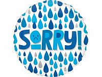 Fóliový balónik kvapky - Sorry 43 cm