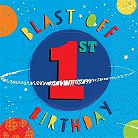 Papírové ubrousky Vesmír - 1st birthday 16 ks