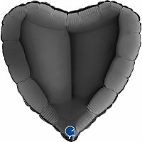 Fóliový balónik srdca čierne 46 cm