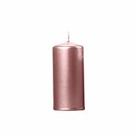 Svíčka metalická rose gold 12 x 6 cm - 1 ks