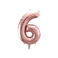 Fóliová číslica - rose gold 6 - 86 cm