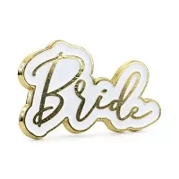 Kovový odznak Bride 3 x 2 cm