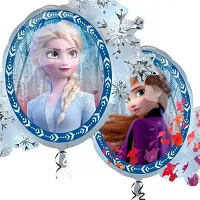 Foliový balonek ovál Frozen - Anna a Elsa 63 x 78 cm