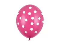 Latexový balónik s bodkami tmavo ružový 30 cm