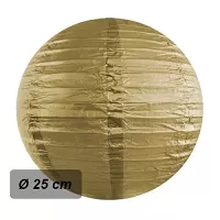 Lampion kulatý 25 cm zlatý