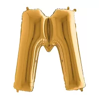 Fóliové písmeno M zlaté 102 cm