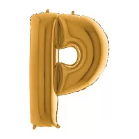 Fóliové písmeno P zlaté 102 cm
