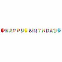Party nápis s balonky Happy Birthday 180 cm