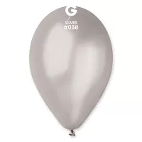 Balónik 28cm/11" #038 strieborný 100 ks
