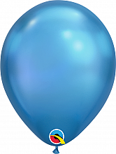 Balónik Qualatex CHROME 11"/28cm modrý