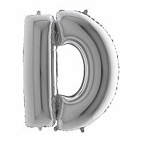 Fóliové písmeno D strieborné 102 cm