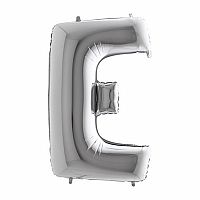Fóliové písmeno E strieborné 102 cm