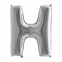 Fóliové písmeno H strieborné 102 cm