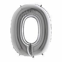 Fóliové písmeno O strieborné 102 cm