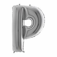 Fóliové písmeno P strieborné 102 cm
