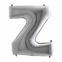 Fóliové písmeno Z striebornej 102 cm