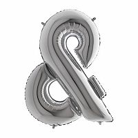 Fóliový symbol And & strieborný 102 cm