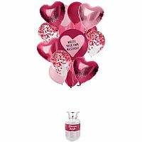 Helium - sada s balonky Love is in the air - Láska je ve vzduchu
