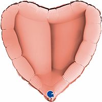 Fóliový balónek Srdce rosegold 46cm