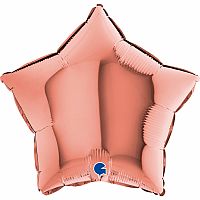 Fóliový balónik Hviezda rosegold 46cm