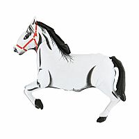 Fóliový balónik MINI Dostihový Kôň Biely 35cm