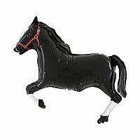 Fóliový balónik MINI Dostihový Kôň Čierny 35cm