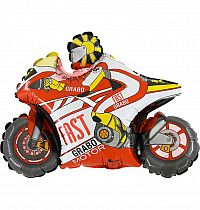 Fóliový balónik MINI Motorka Červená 35cm