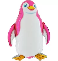 Fóliový balónik MINI Tučniak Ružový 35cm