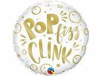 Fóliový balónik Kruh - Pop Fizz Clink! 45cm
