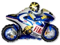 Fóliový balónik Motorka GP Modrá 73cm x 98cm