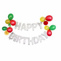 Dekoračná balóniková girlanda Happy Birthday 29 ks