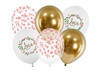 Latexové balóniky Love mix 30 cm - 6 ks