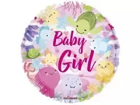 Fóliový balónik Kruh - Morský svet baby girl 46cm