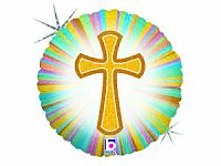 Fóliový balónik Kríž pre krstiny/birmovanie 46cm
