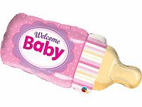 Fóliový balónik Welcome baby ružová 99cm