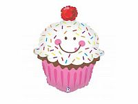 Fóliový balónik Usmievavý Cupcake 86cm