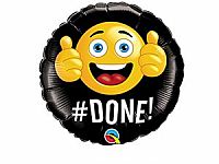 Fóliový balónik Kruh - #DONE! 45cm