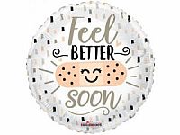 Fóliový balónik Kruh - Feel better soon 46cm